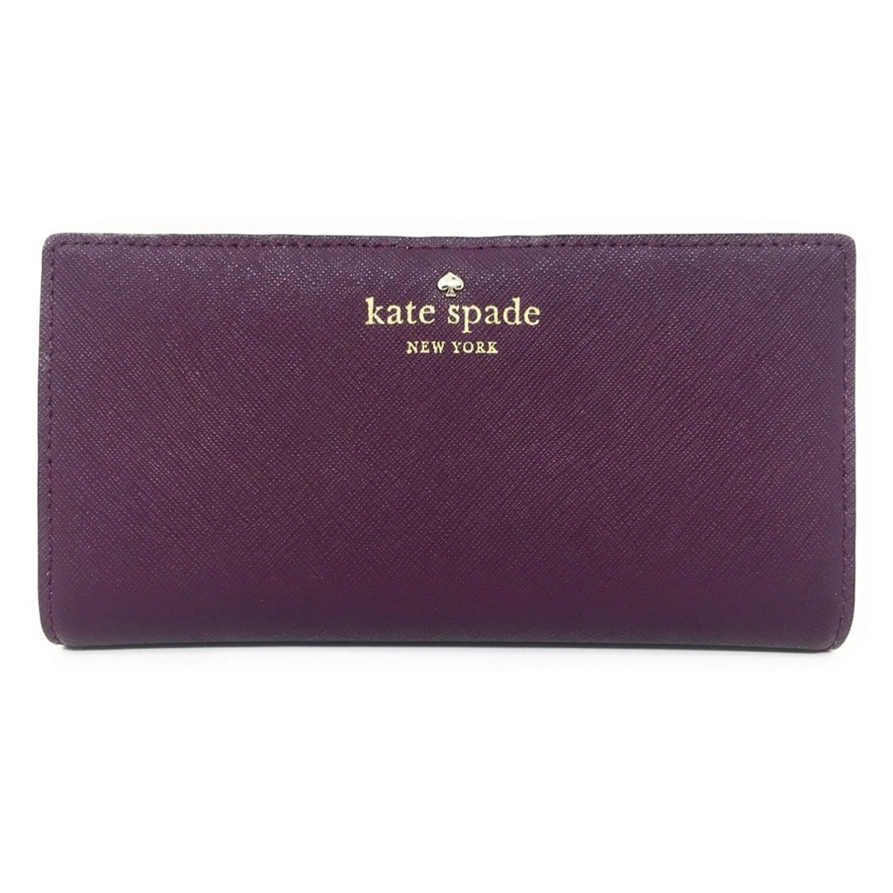 Kate Spade Staci Large Slim Bifold Wallet in Plum